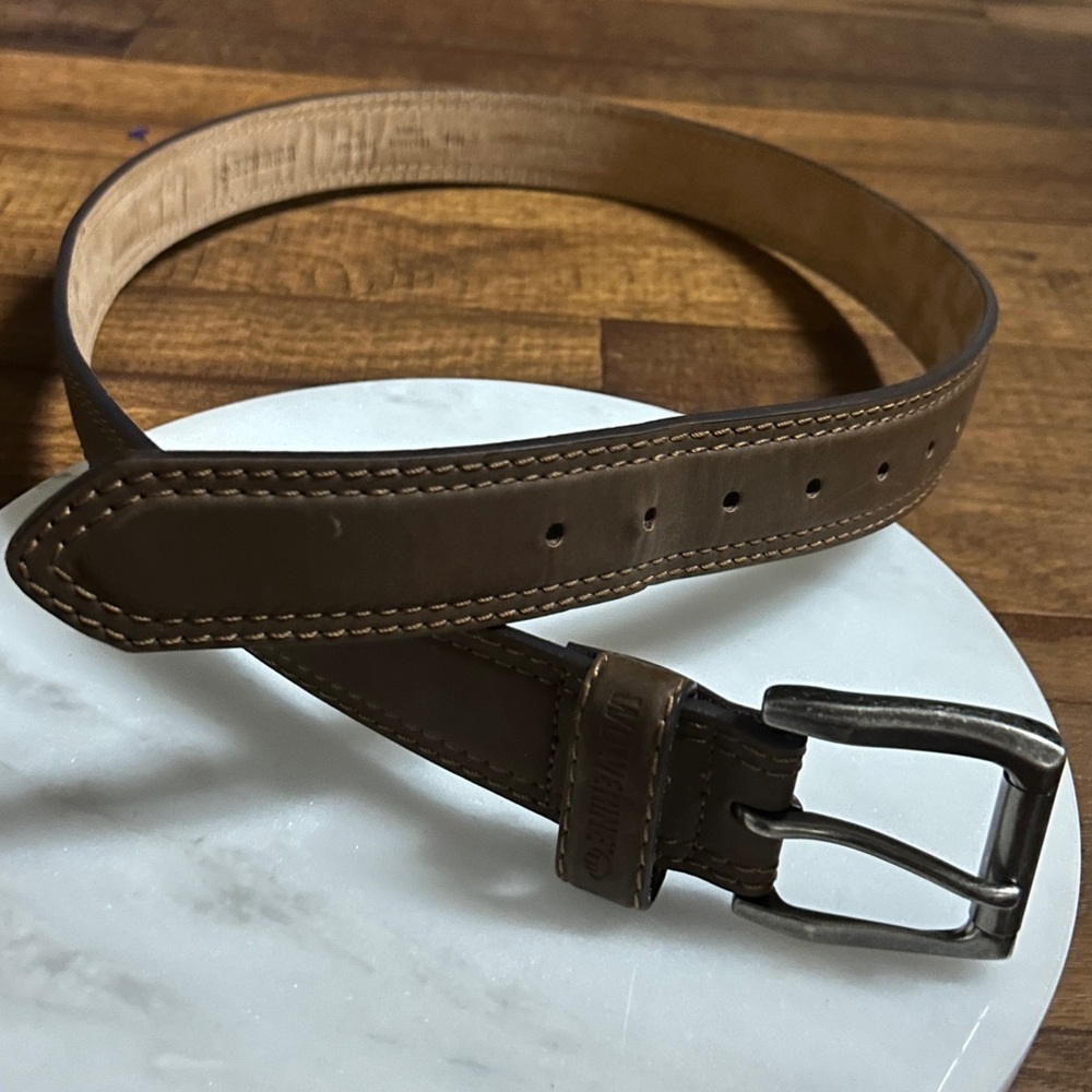 Wolverine ~ Men's Size 38 (Medium) ~ Brown Leather Belt